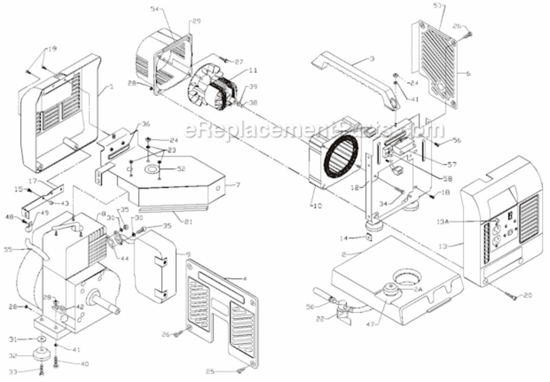 Page A Diagram and Parts List for PM0401854  Powermate Generator