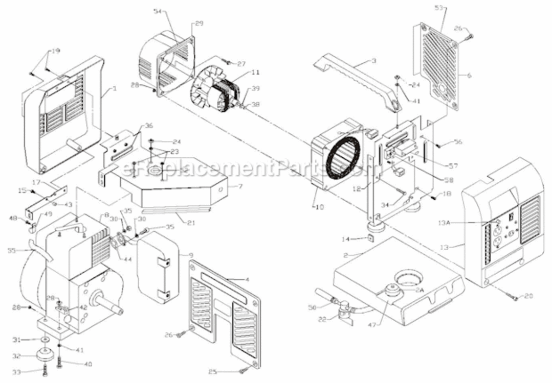 Page A Diagram and Parts List for PM0401855  Powermate Generator
