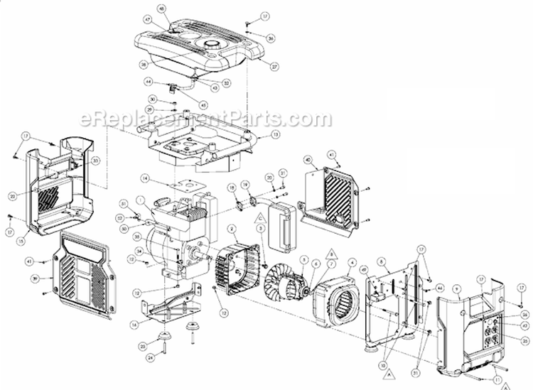 Page A Diagram and Parts List for PM0401858  Powermate Generator