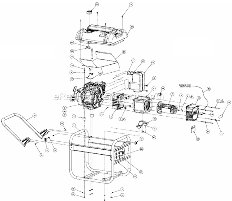 Page A Diagram and Parts List for PM0435251  Powermate Generator