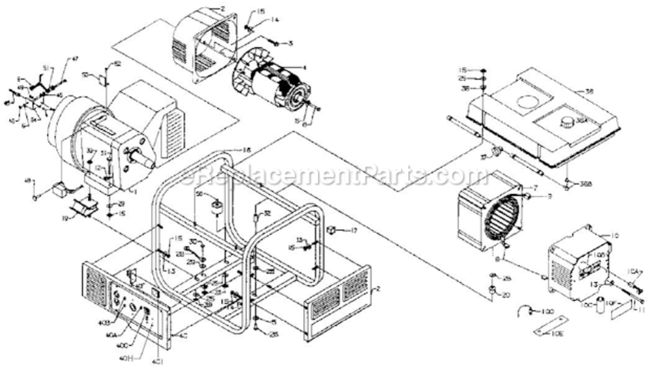 Page A Diagram and Parts List for PM0473003  Powermate Generator