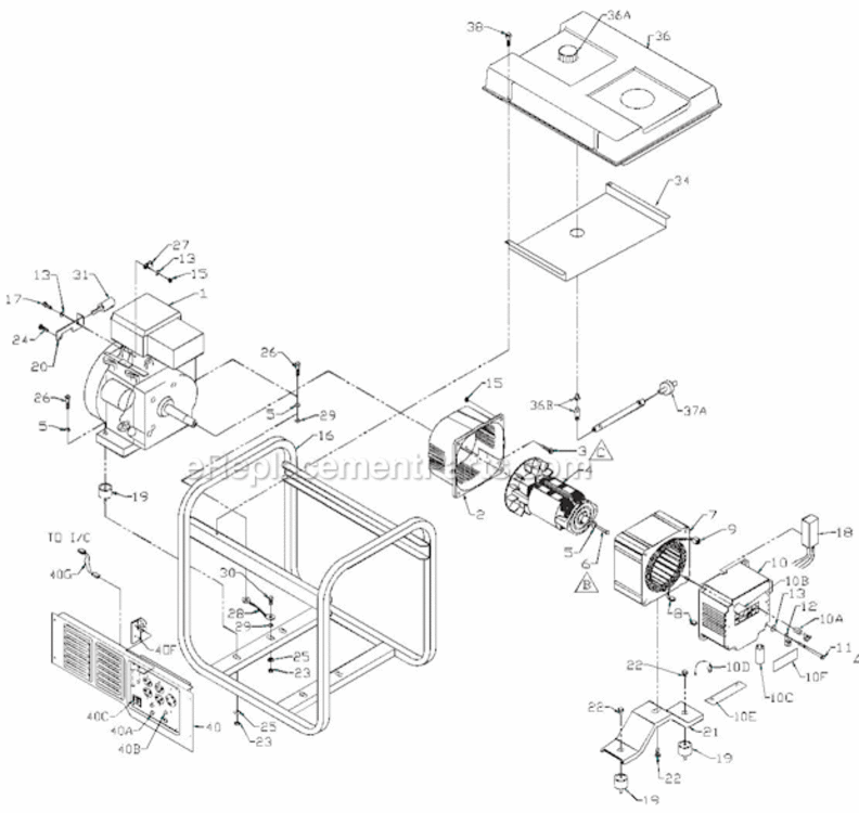 Page A Diagram and Parts List for PM047650317  Powermate Generator