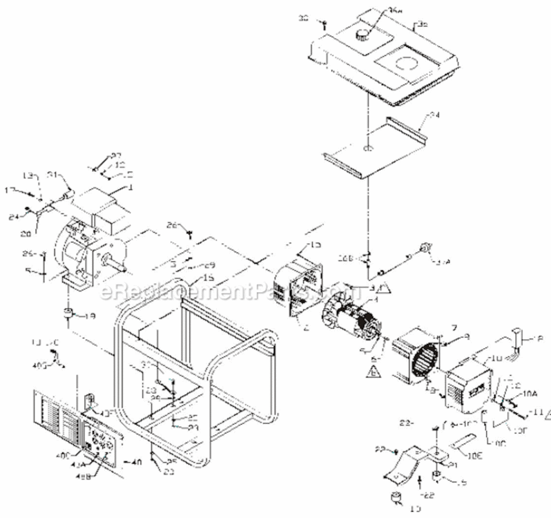 Page A Diagram and Parts List for PM0476504  Powermate Generator