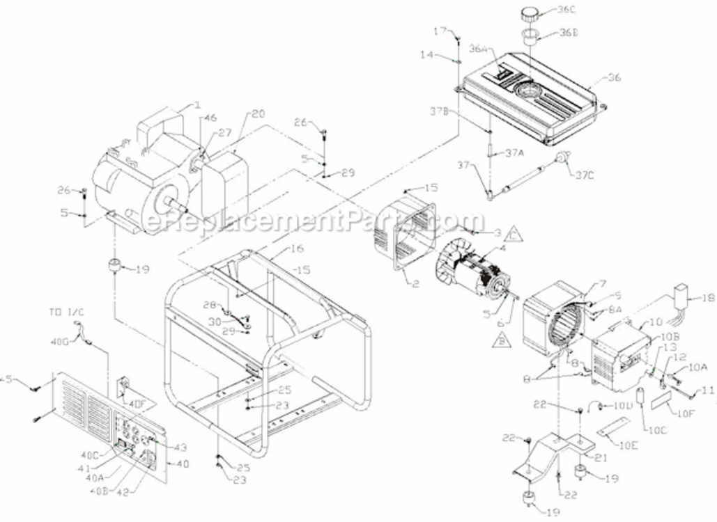 Page A Diagram and Parts List for PM0495502  Powermate Generator