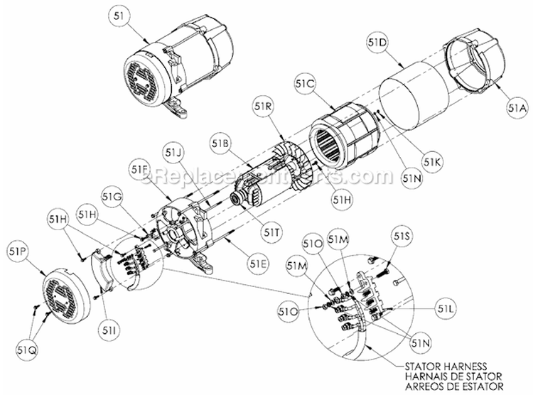 Page B Diagram and Parts List for PM049650001  Powermate Generator