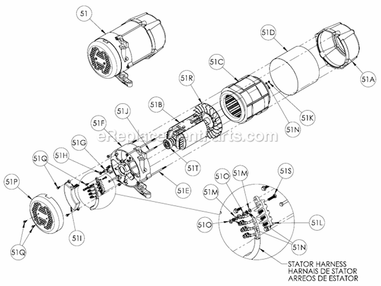 Page B Diagram and Parts List for PM049650002  Powermate Generator