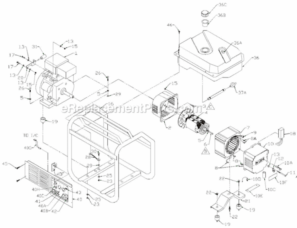 Page A Diagram and Parts List for PM049650417  Powermate Generator