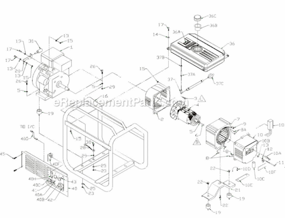 Page A Diagram and Parts List for PM049650418  Powermate Generator
