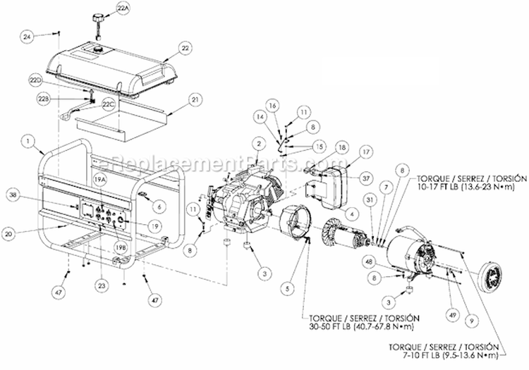 Page A Diagram and Parts List for PM0497002  Powermate Generator