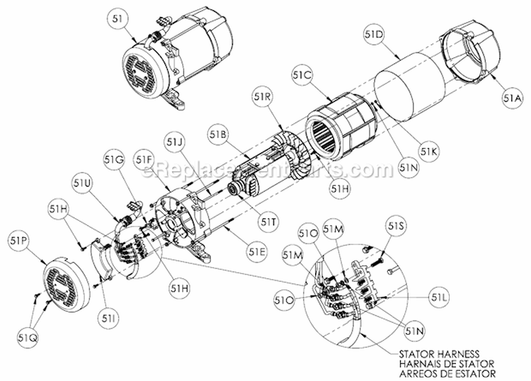 Page B Diagram and Parts List for PM0497002  Powermate Generator