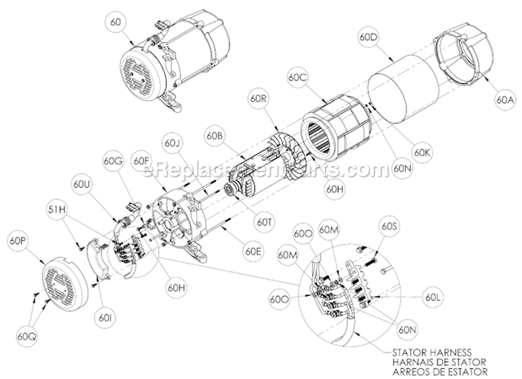 Page C Diagram and Parts List for PM0497002  Powermate Generator