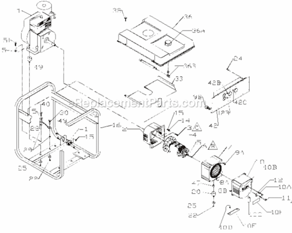 Page A Diagram and Parts List for PM050562217  Powermate Generator
