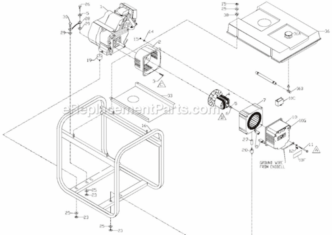 Page A Diagram and Parts List for PM052320217  Powermate Generator