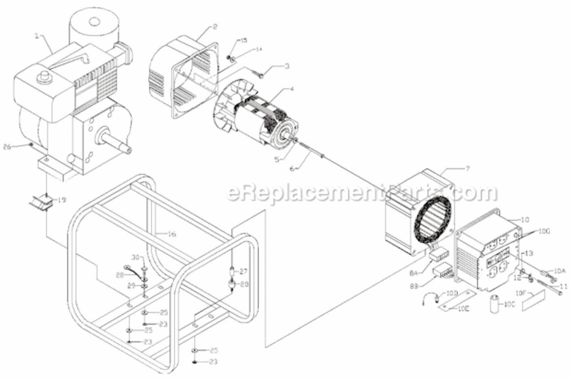 Page A Diagram and Parts List for PM052400001  Powermate Generator