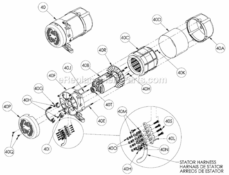 Page B Diagram and Parts List for PM052530301  Powermate Generator