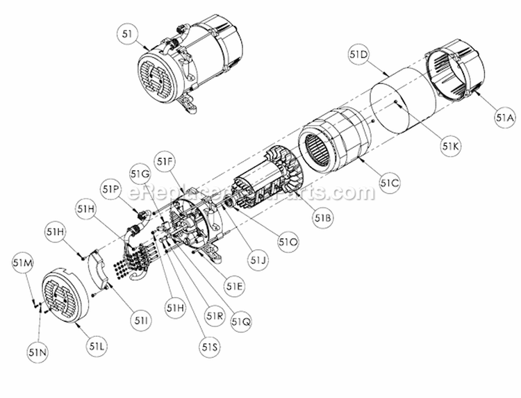 Page B Diagram and Parts List for PM052530303  Powermate Generator