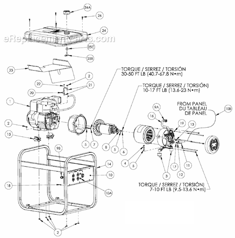Page A Diagram and Parts List for PM052531201  Powermate Generator