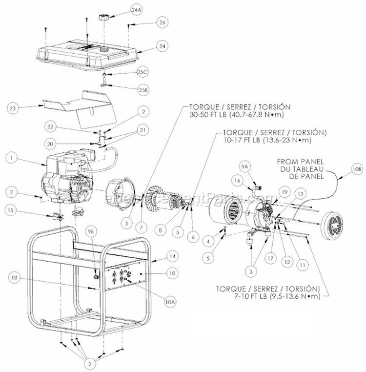 Page A Diagram and Parts List for PM052531202  Powermate Generator