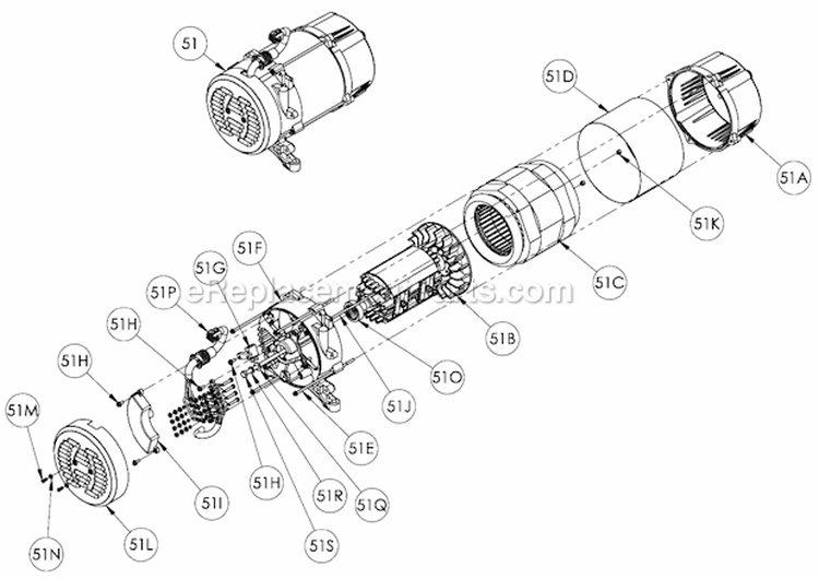 Page B Diagram and Parts List for PM052531203  Powermate Generator
