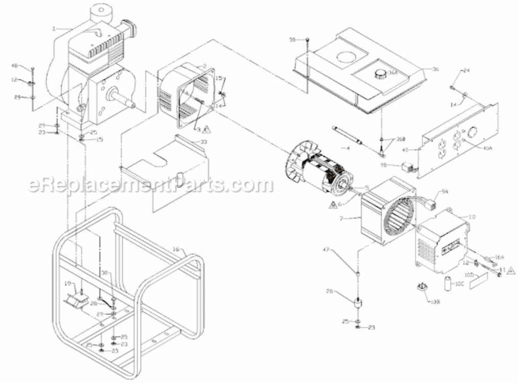 Page A Diagram and Parts List for PM052531218  Powermate Generator