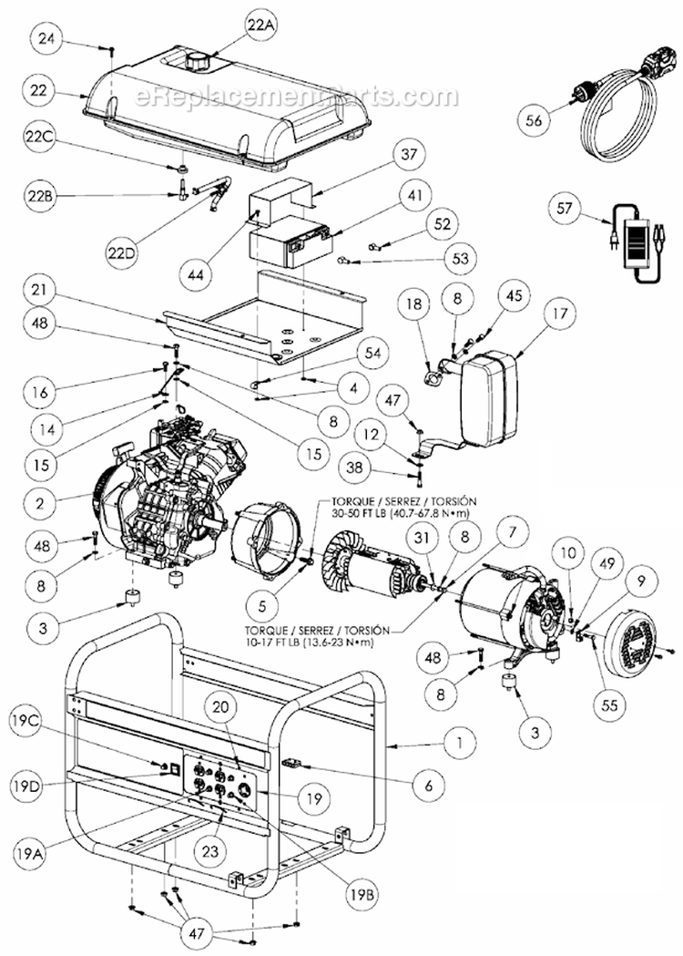 Page A Diagram and Parts List for PM0538000  Powermate Generator