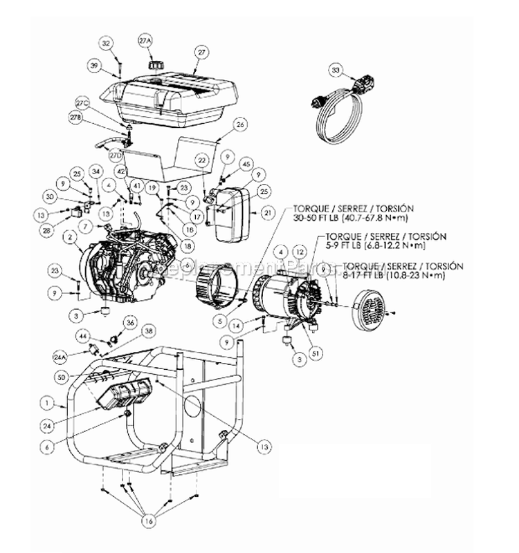 Page A Diagram and Parts List for PM0675700  Powermate Generator