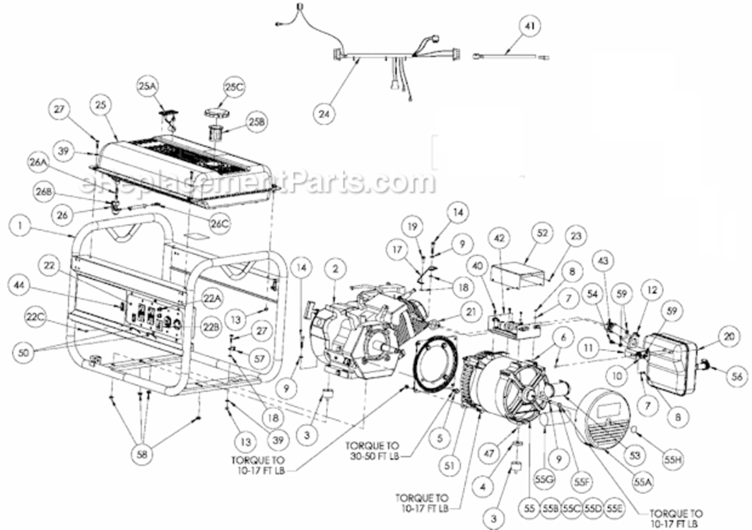 Page A Diagram and Parts List for PMC606500  Powermate Generator
