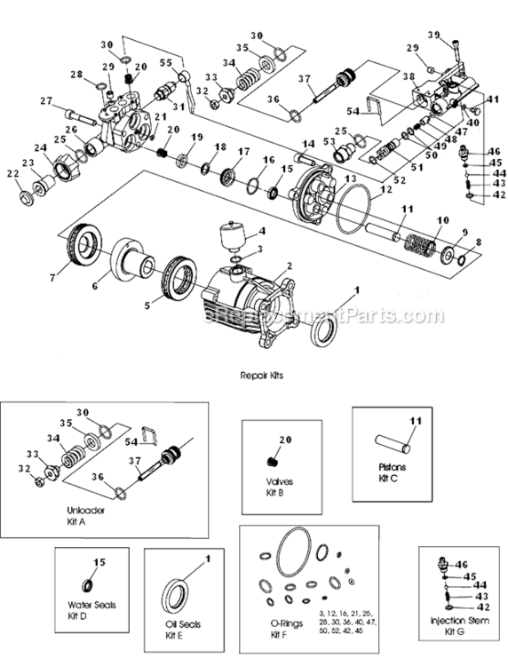 Page A Diagram and Parts List for PW0102350  Powermate Pressure Washer