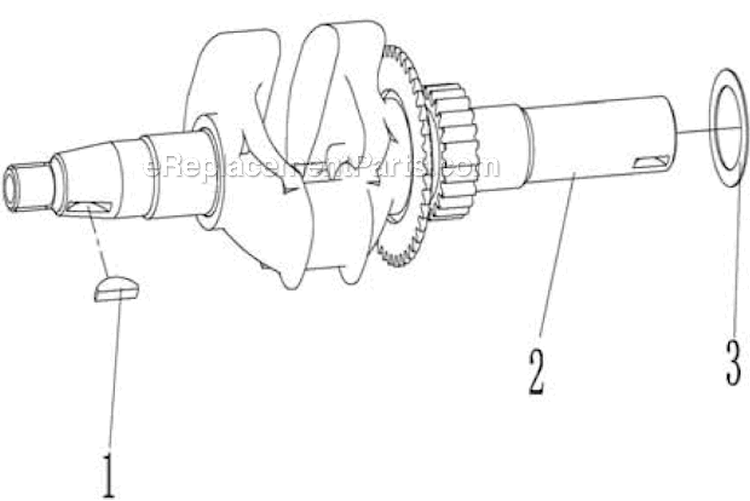 Crankshaft Assembly Diagram and Parts List for PWFT16022E  Powermate Trimmer