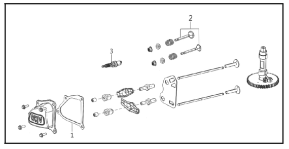 Cover Cylinder Head Diagram and Parts List for PWFT15022  Powermate Hedge Trimmer