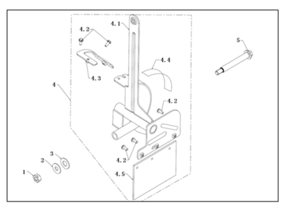 Quill Arm Assembly Diagram and Parts List for P-WLE-1639  Powermate Edger