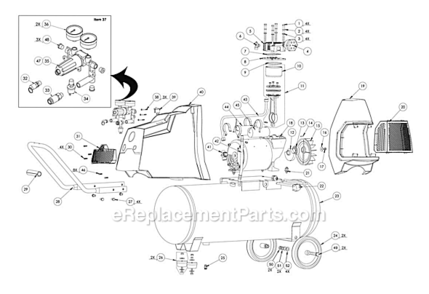 Page A Diagram and Parts List for 236005  Powermate Compressor