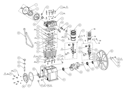 Section_2 Diagram and Parts List for V5016055  Powermate Compressor