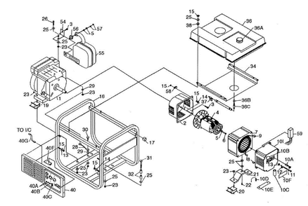 Section_1 Diagram and Parts List for PC047460301  Powermate Generator