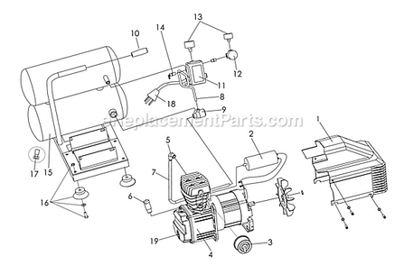 Page A Diagram and Parts List for PS0200404  Powermate Compressor