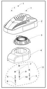 Engine Shroud And Recoil Starter Diagram and Parts List for PWFTA17322  Powermate Hedge Trimmer