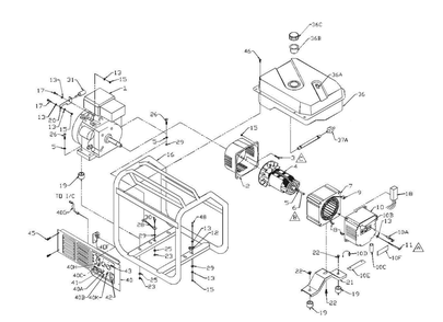 Section_1 Diagram and Parts List for PL049650417  Powermate Generator