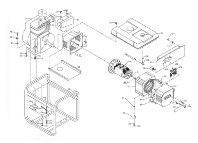 Section_1 Diagram and Parts List for PC0525303  Powermate Generator