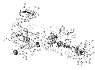 Section_1 Diagram and Parts List for PC0545007  Powermate Generator