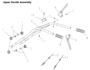 Part Location Diagram of A203121 Powermate Control Cable, Reverse