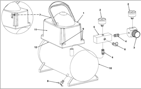 Section_1 Diagram and Parts List for VP000020103  Powermate Compressor