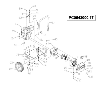 Section_1 Diagram and Parts List for PC054300017  Powermate Generator