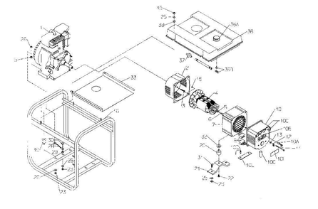 Section_1 Diagram and Parts List for PC054420201  Powermate Generator
