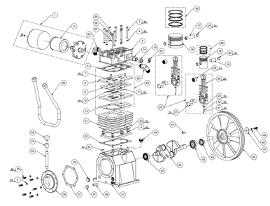 Section_2 Diagram and Parts List for V7518075  Powermate Compressor