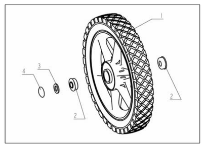 Part Location Diagram of A200158 Southland Rear Wheel