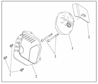 Muffler Assembly Diagram and Parts List for P-WFT-16022  Powermate Hedge Trimmer
