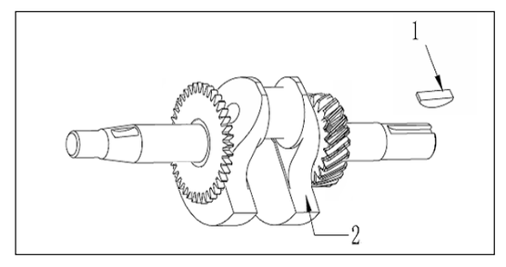 Crankshaft Assembly Diagram and Parts List for P-WLE-1639  Powermate Edger