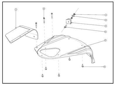 Shroud Assembly Diagram and Parts List for PWFT15022  Powermate Hedge Trimmer