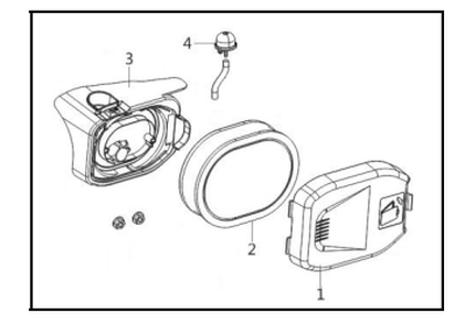 Air Cleaner Diagram and Parts List for PWFT15022  Powermate Hedge Trimmer