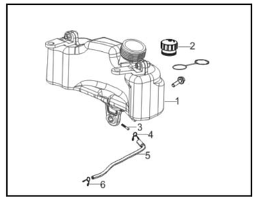 Fuel Tank Diagram and Parts List for PWFT15022  Powermate Hedge Trimmer